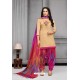 Light Beige And Multi Colour Silk Embroidered Patiala Salwar Suit