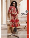 Red Bhagalpuri Silk Pant Style Suit