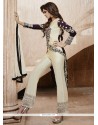 Exquisite Cream Emroidered Designer Salwar Suit