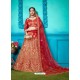 Red Pure Satin Silk Zari Embroidered Designer Lehenga Choli
