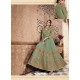 Green Georgette Heavy Embroidered Designer Anarkali Suit