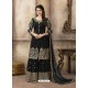 Black Pure Viscose Upada Silk Designer Sarara Suit