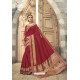 Red Soft Silk Heavy Embroidery Designer Saree