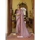 Mauve Silk Embroidered Designer Party Wear Saree