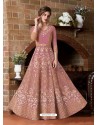 Light Pink Net Jari Worked Designer Anarkali Suit