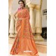 Orange Pure Weaving Designer Silk Saree
