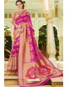 Magenta Pure Weaving Designer Silk Saree