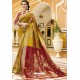 Marigold Pure Weaving Designer Silk Saree