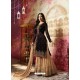 Coffee And Cream Satin Georgette Embroidered Designer Sarara Suit