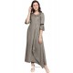 Dull Grey Rayon Slub Readymade Kurti