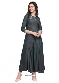 Carbon Rayon Slub Readymade Kurti