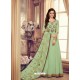 Sea Green Real Georgette Embroidered Anarkali Suit