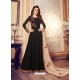 Black Real Georgette Embroidered Anarkali Suit