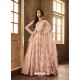 Baby Pink Net Embroidered Designer Floor Length Suit