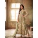 Gold Net Embroidered Designer Floor Length Suit