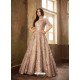 Dusty Pink Net Embroidered Designer Floor Length Suit