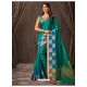 Teal Silk Designer Saree