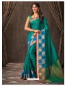 Teal Silk Designer Saree