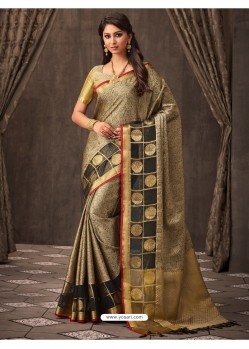 Gold Silk Designer Saree