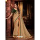 Light Beige Fancy Embroidery Work Party Wear Saree