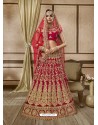 Excellent Red Velvet Designer Lehenga Choli