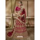 Attractive Red Velvet Designer Lehenga Choli