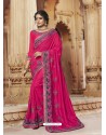 Rani Georgette Embroidered Designer Saree