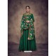 Dark Green Heavy Tapeta Silk Embroidered Anarkali Suit