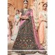 Multi Colour Fancy Fabric Embroidered Designer Bridal Lehenga Choli