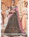 Multi Colour Fancy Fabric Embroidered Designer Bridal Lehenga Choli
