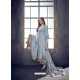 Aqua Grey Pure Heavy Maslin Designer Palazzo Suit