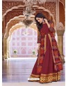 Maroon Soft Silk Long Kurti