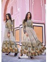 Off White Soft Silk Long Kurti