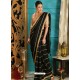 Black Silk Sequence Embroidered Party Wear Saree