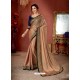 Old Rose Crepe Chiffon Stone Embroidered Party Wear Saree