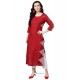 Maroon Rayon Printed Readymade Kurti