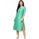 Aqua Mint Chanderi Silk Printed Readymade Kurti