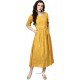 Adorable Yellow Cotton Printed Readymade Kurti