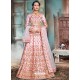 Pink Nylon Satin Embroidered Designer Lehenga Choli