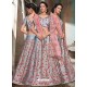 Silver Nylon Satin Embroidered Designer Lehenga Choli