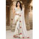 Off White Silk Resham Worked Designer Saree