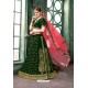 Dark Green Silk Designer Embroidered Lehenga Choli