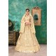 Light Beige Silk Designer Embroidered Lehenga Choli