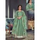 Green Tussar Silk Designer Anarkali Suit
