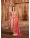 Pink Georgette Designer Churidar Suit