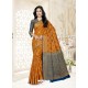 Mustard Silk Jacquard Worked Designer Saree