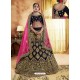 Peacock Blue Velvet Heavy Stone Embroidered Designer Lehenga Choli