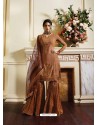 Rust Satin Designer Sarara Salwar Suit
