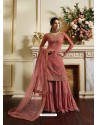 Hot Pink Satin Designer Sarara Salwar Suit