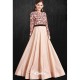 Baby Pink Pure Soft Maslin Digital Printed Designer Gown